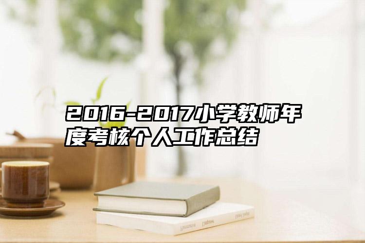 2016-2017小学教师年度考核个人工作总结