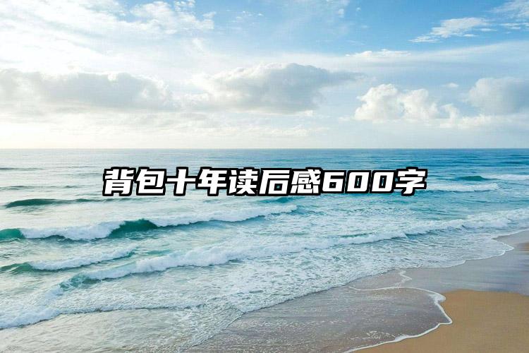 背包十年读后感600字